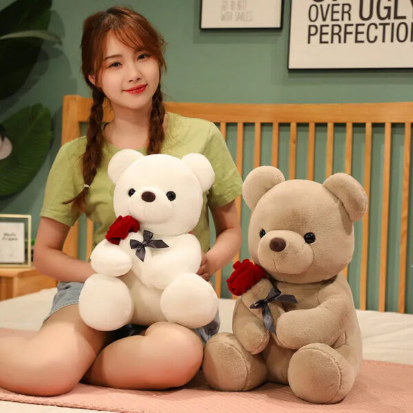 23-45cm New Lovely Hug Roses Teddy Bear Plush Pillow Stuffed Soft Animal Dolls Nice Birthday Gift Girlfriend Valentine's Day - Image 10