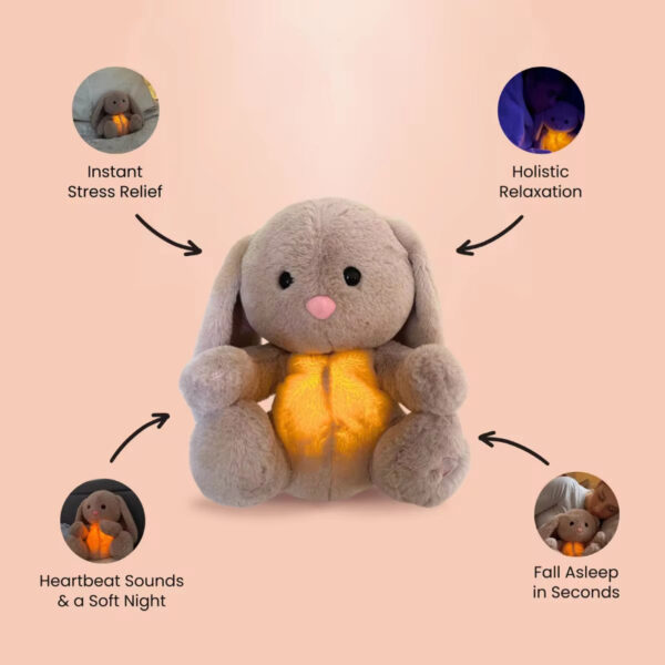 Breathing Rabbit Soothing Sensory Plush Toy With Relieve Anxiety Bunny Comforter Breathes For Newborn Conciliate Baby - Image 3